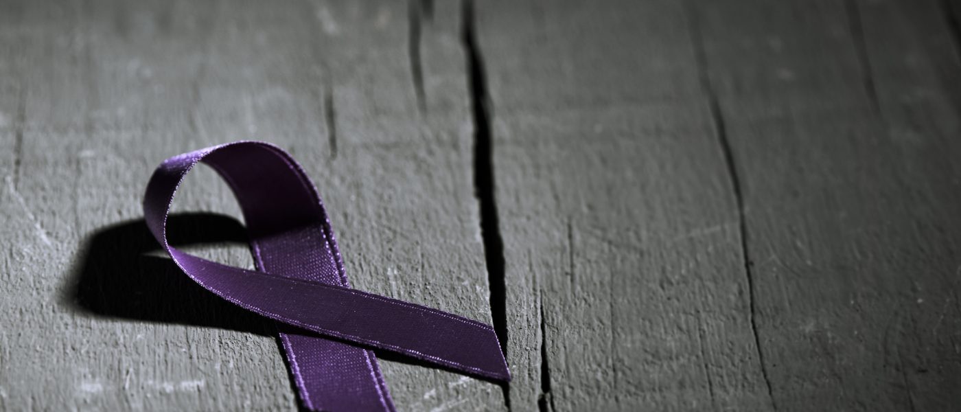 Purple ribbon to symbolize awareness for violence against women